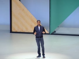Sundar Pichai at the Google I/O 2017 Keynote.
