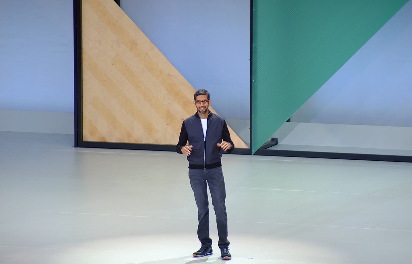 Sundar Pichai at the Google I/O 2017 Keynote.