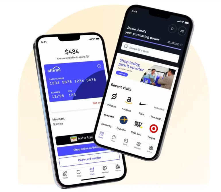 Affirm app for customers.