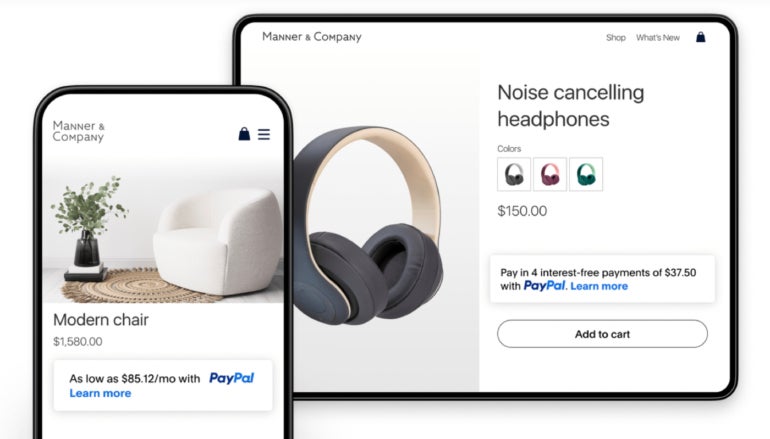 PayPal’s BNPL feature is pre-integrated in all PayPal accounts.