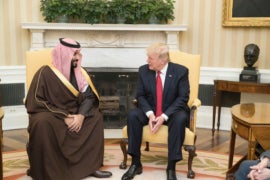 US President Donald Trump and Saudi Crown Prince Mohammed bin Salman in 2017.