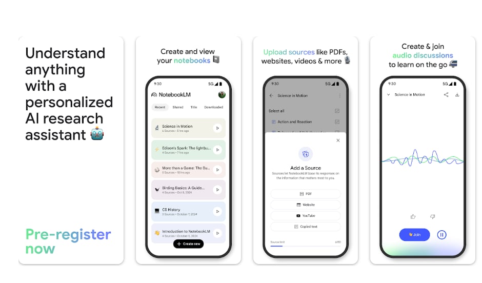 Google’s Popular AI Research Assistant NotebookLM: Pre-Order Its Android, iOS Apps Now