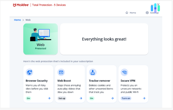 McAfee offers AV tools and well as larger security suites