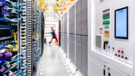 Inside of a data center.