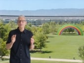 Screenshot of Apple CEO Tim Cook during WWDC 2025 keynote.