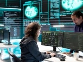 Governmental hackers using advanced software to protect against cyber threats.