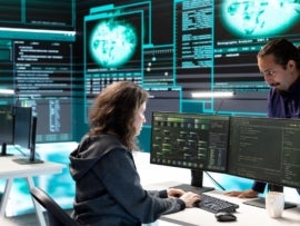 Governmental hackers using advanced software to protect against cyber threats.