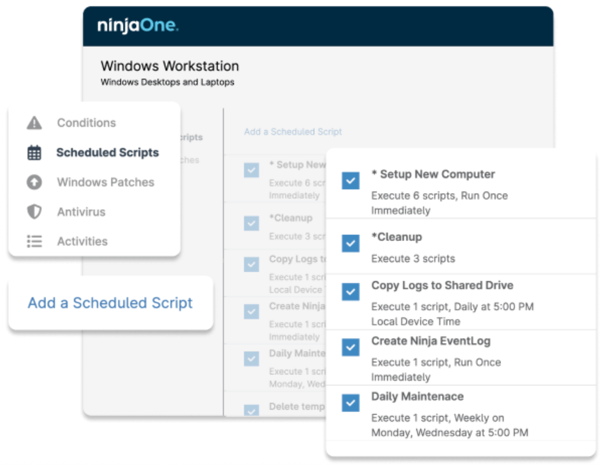 NinjaOne Endpoint task automation (Image NinjaOne)