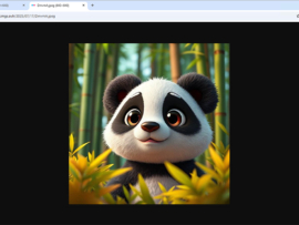 An AI-generated image of a panda.