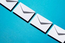 Letters on a blue background.
