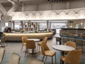 Empty business lounge.