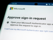 Microsoft app prompting sign-in request.