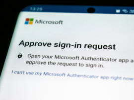 Microsoft app prompting sign-in request.