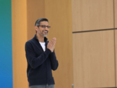 Google CEO Sundar Pichai speaks at Google I/O on May 20, 2025 in Mountain View, California.
