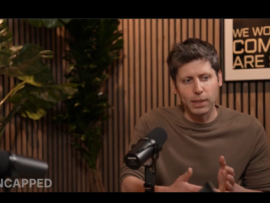 Screenshot of OpenAI CEO Sam Altman speaking on the Uncapped with Jack Altman podcast.
