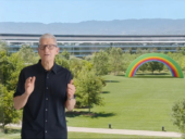 Screenshot of Apple CEO Tim Cook during the WWDC 2025 keynote.