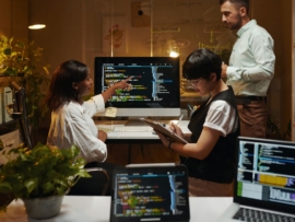 Developers Working on Code