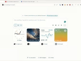 Screenshot of Perplexity's Comet browser.