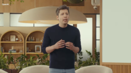 OpenAI CEO Sam Altman speaks on the Aug. 7 livestream at which the AI model GPT-5 was announced.