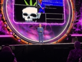 Cybersecurity researcher Mikko Hypponen delivering his keynote address during the Black Hat event on Aug. 6, 2025 in Las Vegas.