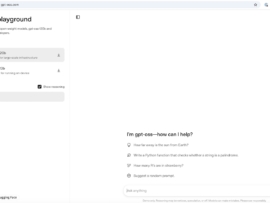 Screenshot of OpenAI's simple playground where developers can try both gpt-oss models in the browser.