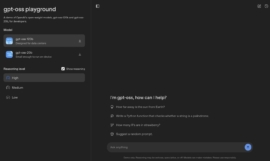 OpenAI created a simple playground where developers can try both gpt-oss models in the browser.