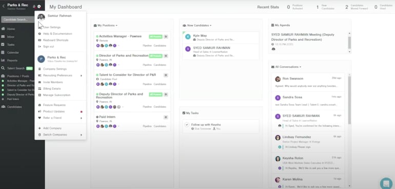 Breezy dashboard