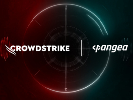 CrowdStrike and Pangea logo.