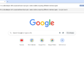 Screenshot of Google's search interface.