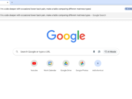 Screenshot of Google's search interface.