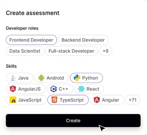 Hackerearth skills selection