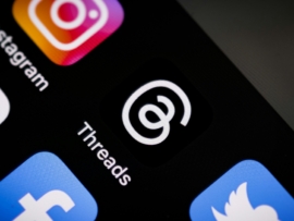 A close up of smartphone social media apps.