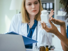 Medical Professionals having a conversation about a certain medicine