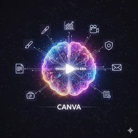 An AI brain doing tasks for Canva.