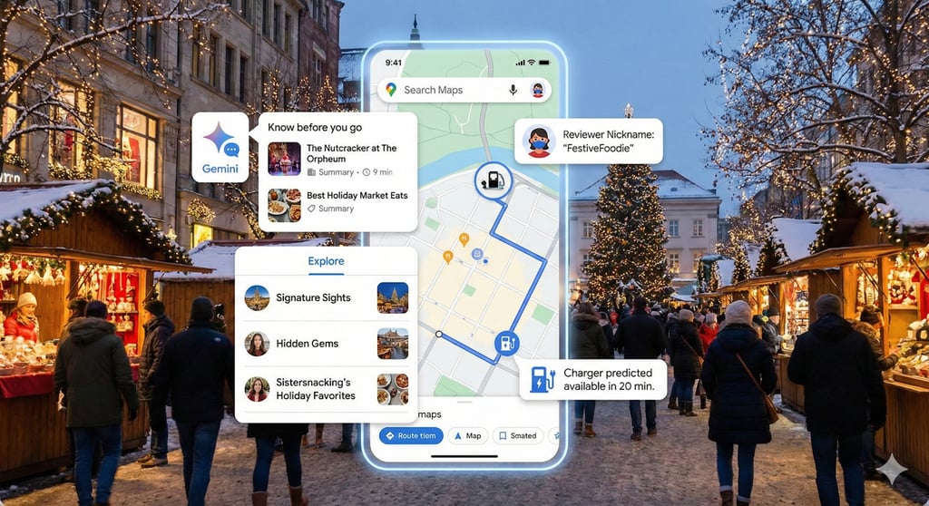 Gemini Comes to Google Maps With Insider Tips, Social Lists, and EV Tools