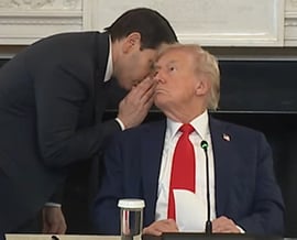 Secretary of State Marco Rubio and President Trump. Image: Creative Commons