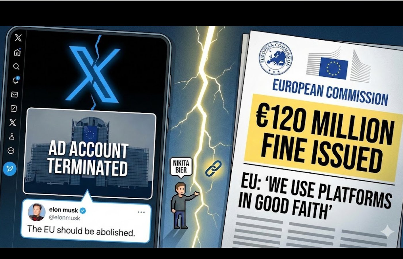 Elon Musk’s X Blocks EU Ads Account After €120m Fine