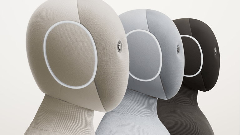 3 AI robot colored brown, gray, and black.