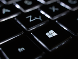 Closeup of a black keyboarder