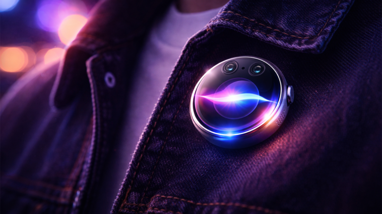 Apple Air Tag on a shirt.