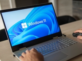 Windows 11 in a laptop screen