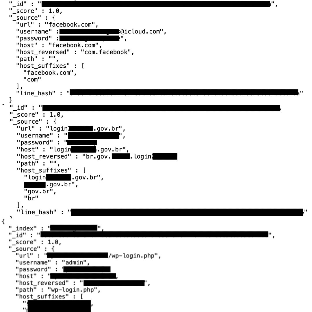 Screenshot of compromised .gov, .facebook.com, and a WordPress administrative login account.