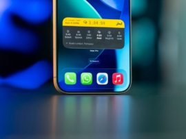 Bottom half view of an iPhone.