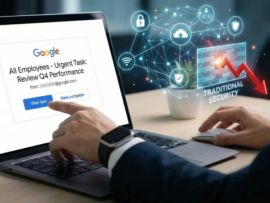 Phishing attempt disguised as a Google notification.