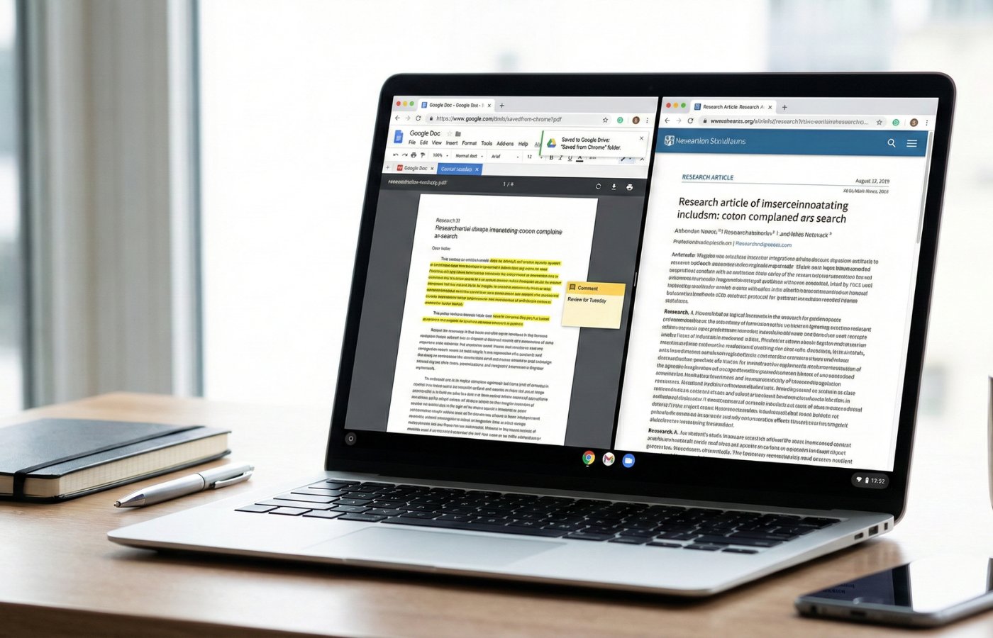 Chrome Adds Split View, PDF Notes, and Drive Saving Tools