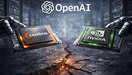 Cerebras and Nvidia chip illustration