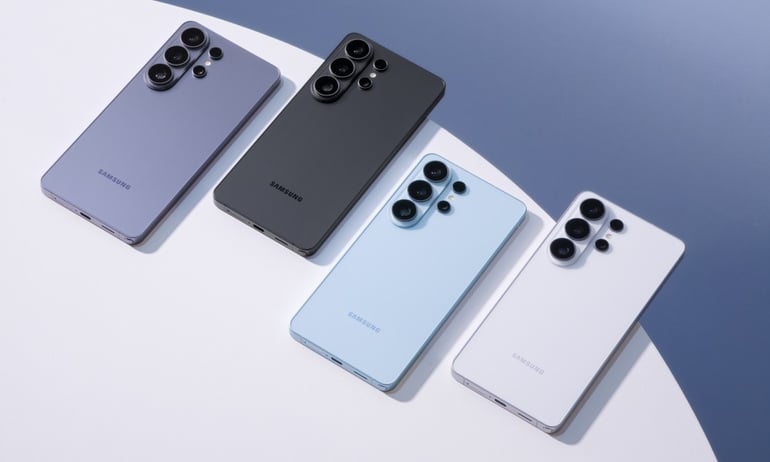 The Galaxy S26 series comes in Cobalt Violet, Black, Sky Blue and White.