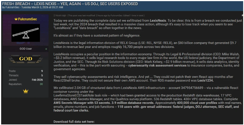 Fulcrumsec post screenshot