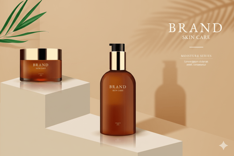 Final result for a perfume product looking like a professional catalog.