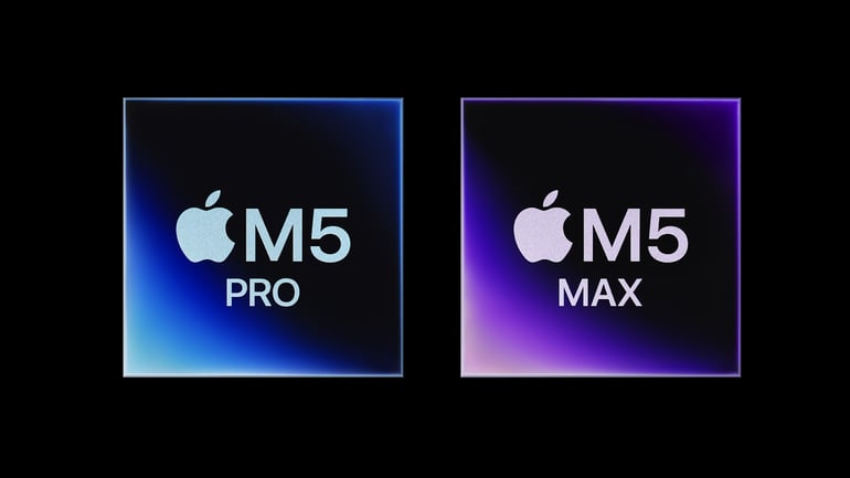 The new Apple M5 Pro chip and M5 Max chip.